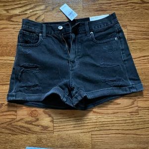 American Eagle black mom shorts